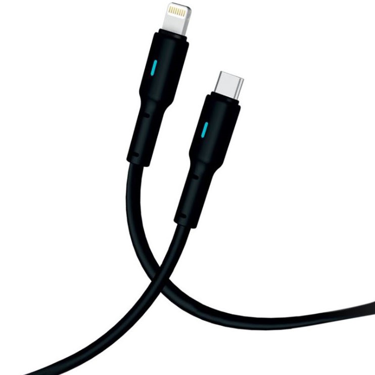 Кабель GELIUS GP-UC100 Lumin Type-C to Lightning 30W 2 м Black (00000100086)