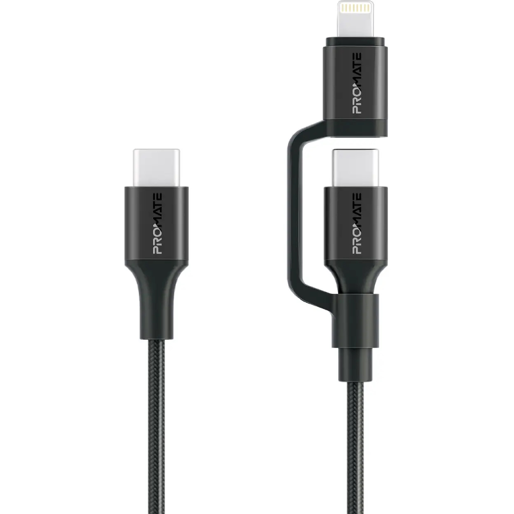 Кабель PROMATE USB Type-C-Lightning/USB Type-C 1.2 м Black (powerlink-cci black)