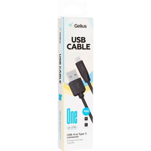 Кабель GELIUS One GP-UC119 USB-A - Type-C 1м Black (00000085165)