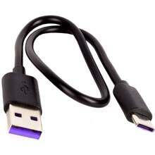 Кабель COLORWAY USB - USB Type-C 3 А 30 см Black (CW-CBUC059-BK)