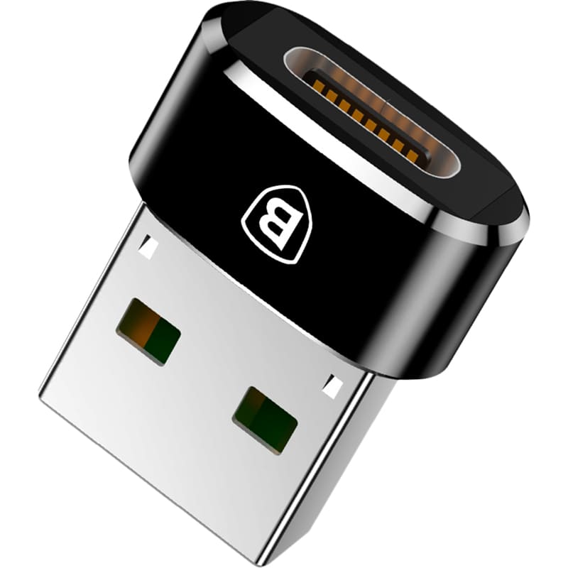 Адаптер BASEUS USB - USB Type-C Female Black (CAAOTG-01) Тип USB - USB Type-С