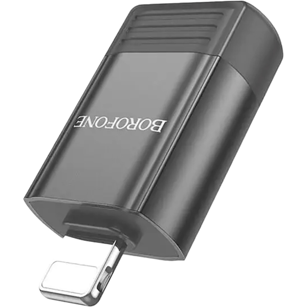 Адаптер BOROFONE BV18 Lightning - USB Black (6941991103988) Подсветка False