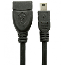 Кабель EXTRADIGITAL USB OTG (AF/miniB) 0.1 m black (DV00DV4065)