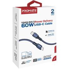 Кабель PROMATE USB-C-USB-C Blue (fletchlink-cc.blue)