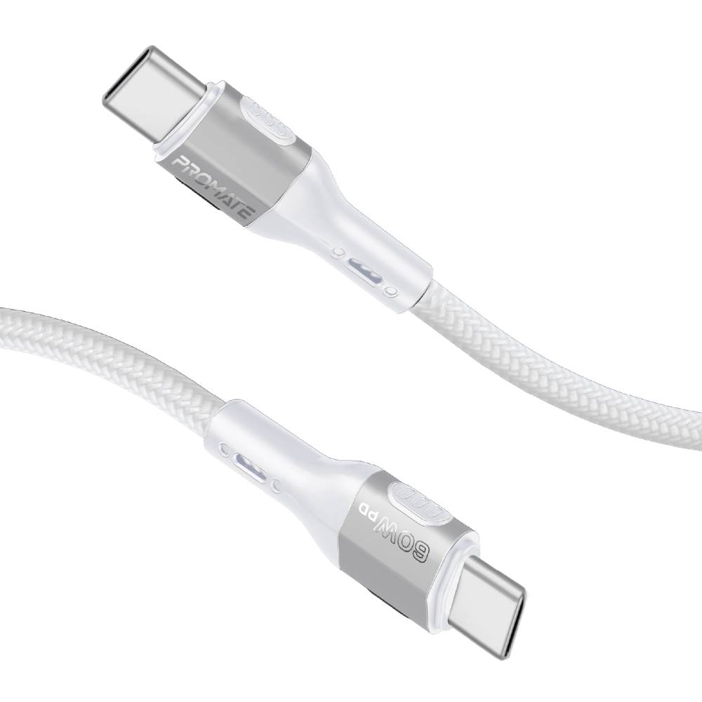 Кабель PROMATE USB-C - USB-C Grey (fletchlink-cc.grey) Кабель PROMATE USB-C - USB-C Grey (fletchlink-cc.grey)