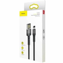 Кабель BASEUS Cafule Cable USB For iP 2 м Grey/Black (CALKLF-HG1)