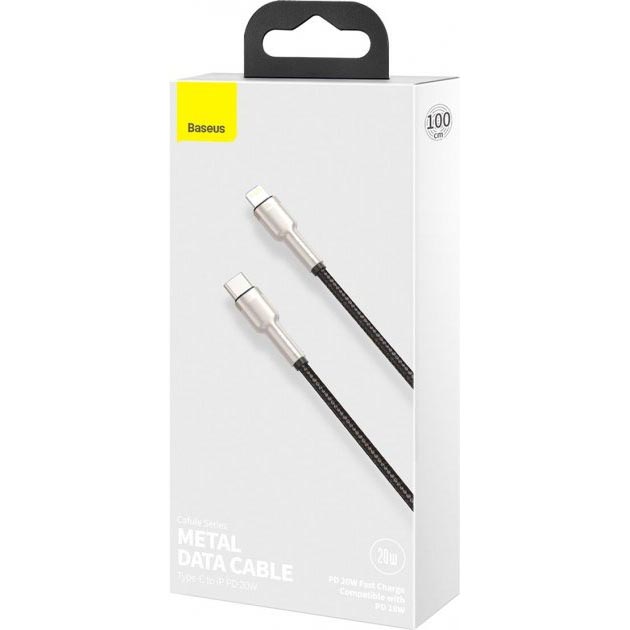 Кабель BASEUS Cafule Series Metal Data Cable Type-C to iP PD 1 м Black (CATLJK-A01) Длина 1