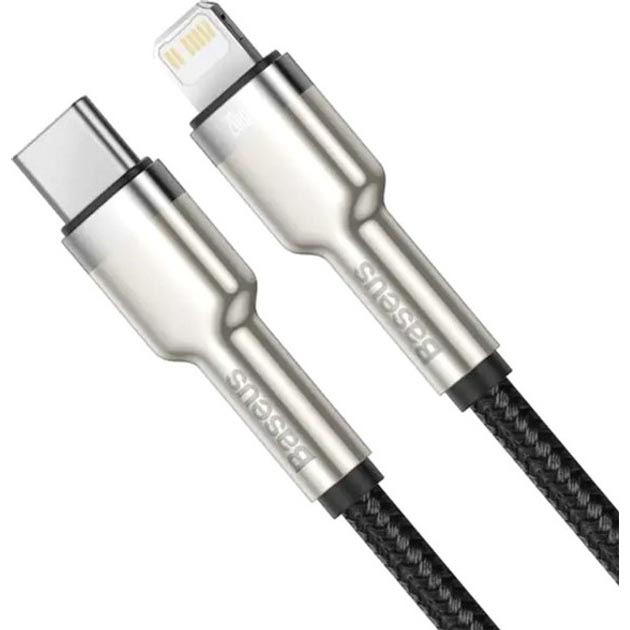 Кабель BASEUS Cafule Series Metal Data Cable Type-C to iP PD 20W 2 м Black (CATLJK-B01) Тип USB Type-С - Lightning