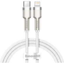 Кабель BASEUS Cafule Series Metal Data Cable Type-C to iP PD 20W 2 м White (CATLJK-B02)
