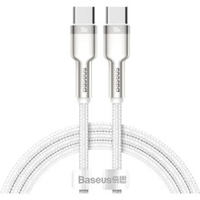 Кабель BASEUS Cafule Series Metal Data Cable Type-C to Type-C 100W 1 м White (CATJK-C02)