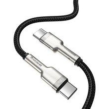 Кабель BASEUS Cafule Series Metal Data Cable Type-C to Type-C 100W 2 м Black (CATJK-D01)