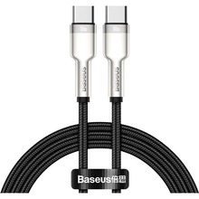 Кабель BASEUS Cafule Series Metal Data Cable Type-C to Type-C 100W 2 м Black (CATJK-D01)