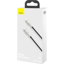 Кабель BASEUS Cafule Series Metal Data Cable Type-C to Type-C 100W 2 м Black (CATJK-D01)