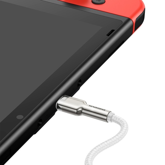 Внешний вид Кабель BASEUS Cafule Series Metal Data Cable Type-C to Type-C 100W 2 м White (CATJK-D02)