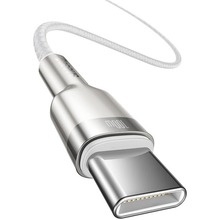 Кабель BASEUS Cafule Series Metal Data Cable Type-C to Type-C 100W 2 м White (CATJK-D02)