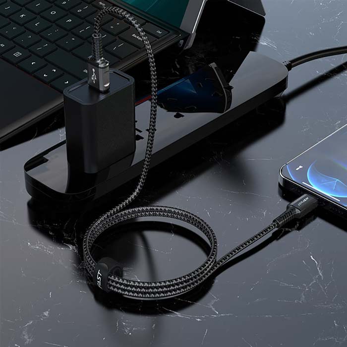 Кабель ACEFAST C1-02 USB-A - Lightning 1.2м Black (AFC1-02B) Тип USB - Lightning