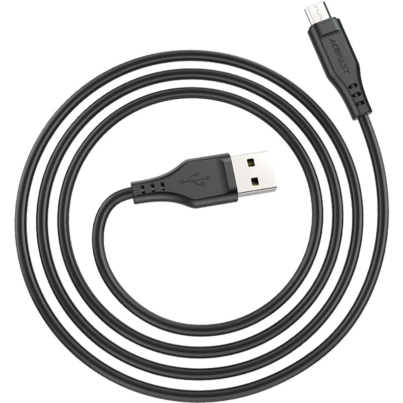 Кабель ACEFAST C3-09 USB-A to Micro-USB 1.2м Black (AFC3-09B)