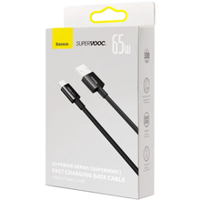 Кабель BASEUS Superior Series SUPERVOOC Fast Charging Data Cable USB to Type-C 65W 1m Black (CAYS000901)
