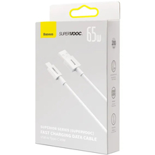 Кабель BASEUS Superior Series SUPERVOOC Fast Charging Data Cable USB to Type-C 65W 2m White