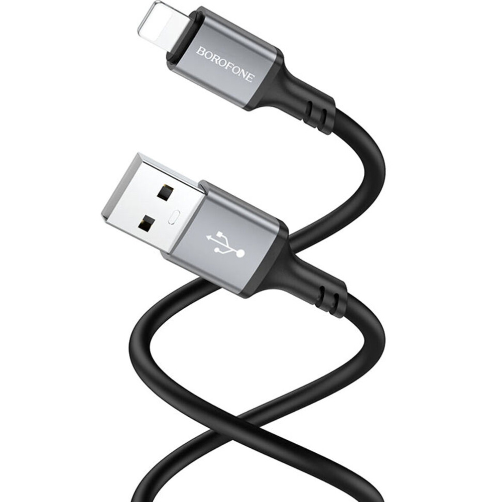 Кабель BOROFONE BX83 Famous USB - Lightning 1м Black (6974443386356) Довжина 1