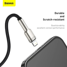 Кабель BASEUS Cafule Series Metal Data Cable USB to Lightning 2.4A 1 m Black (CALJK-A01)
