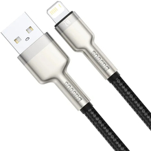 Кабель BASEUS Cafule Series Metal Data Cable USB to Lightning 2.4A 1 m Black (CALJK-A01)