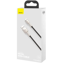 Кабель BASEUS Cafule Series Metal Data Cable USB to Lightning 2.4A 1 m Black (CALJK-A01)