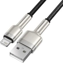 Кабель BASEUS Cafule Series Metal Data Cable USB to Lightning 2.4A 1 m Black (CALJK-A01)