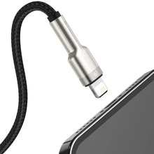 Кабель BASEUS Cafule Series Metal Data Cable USB to Lightning 2.4A 1 m Black (CALJK-A01)