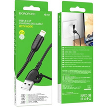 Кабель BOROFONE BX91 USB - Lightning 1м Black (6974443389883)