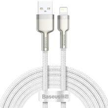Кабель BASEUS Cafule Series Metal Data Cable USB to Lightning 2.4A 2 m White (CALJK-B02)