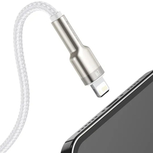 Кабель BASEUS Cafule Series Metal Data Cable USB to Lightning 2.4A 2 m White (CALJK-B02)