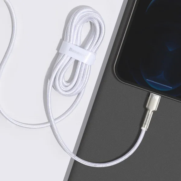 Покупка Кабель BASEUS Cafule Series Metal Data Cable USB to Lightning 2.4A 2 m White (CALJK-B02)
