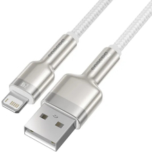 Кабель BASEUS Cafule Series Metal Data Cable USB to Lightning 2.4A 2 m White (CALJK-B02)