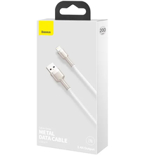 Кабель BASEUS Cafule Series Metal Data Cable USB to Lightning 2.4A 2 m White (CALJK-B02)