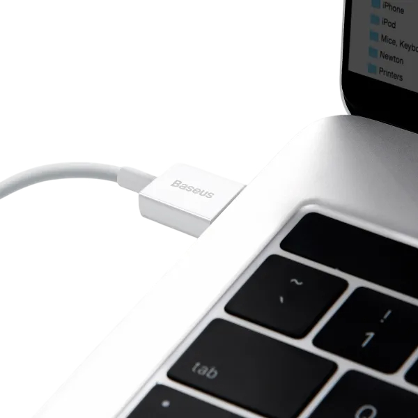 Кабель BASEUS Superior Series Fast Charging Data Cable USB to Lightning 2.4A 0.25 m White (CALYS-02) Подсветка False