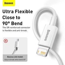 Кабель BASEUS Superior Series Fast Charging Data Cable USB to Lightning 2.4A 0.25 m White (CALYS-02)