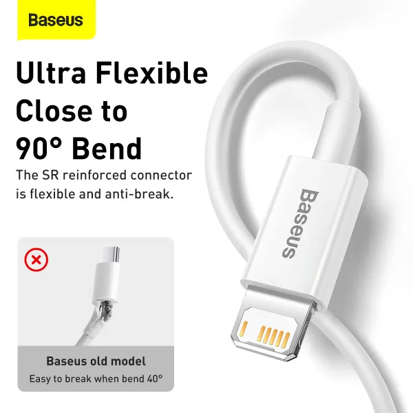 Покупка Кабель BASEUS Superior Series Fast Charging Data Cable USB to Lightning 2.4A 1.5 m White (CALYS-B02)