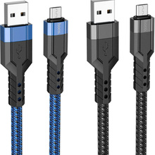 Кабель HOCO U110 USB - Micro USB 2.4A 1.2 м  Black (6931474770585)