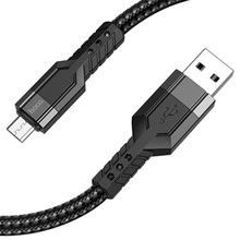 Кабель HOCO U110 USB - Micro USB 2.4A 1.2 м  Black (6931474770585)