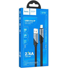 Кабель HOCO U119 USB - Lightning 2.4A 1.2 м Black (6942007604987)