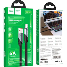 Кабель HOCO U119 USB-USB Type-C 5A, 1.2м Black (6942007605007)