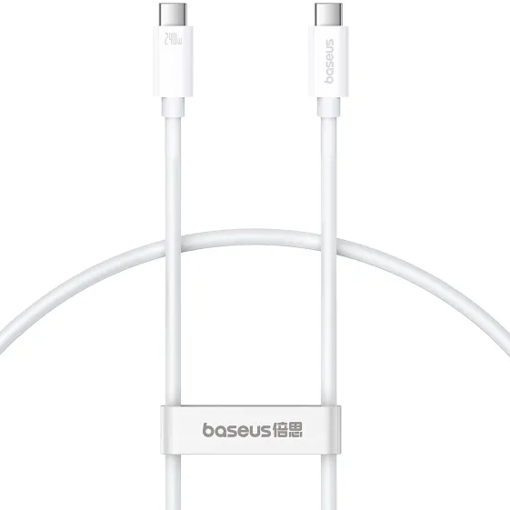 Кабель Baseus Superior 2 Series Fast Charging Data Cable Type-C to Type-C 240W 1.8m White (P10365200211-05) Кабель Baseus Superior 2 Series Fast Charging Data Cable Type-C to Type-C 240W 1.8m White (P10365200211-05)