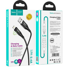 Кабель HOCO U93 USB - Lightning 2.4A 1.2 м Black (6931474732132)