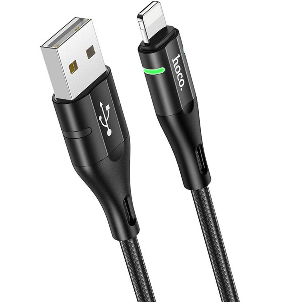 Кабель HOCO U93 USB - Lightning 2.4A 1.2 м Black (6931474732132)