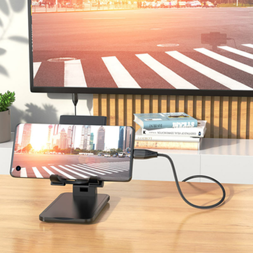 Зовнішній вигляд Кабель HOCO UA16 USB Type-C - HDMI HD 2 м Gray (6931474755025)