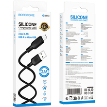 Кабель BOROFONE BX113 Lenny USB - micro-USB 2 м Black