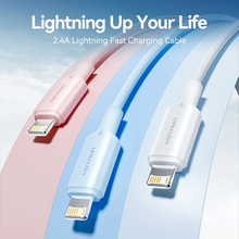 Кабель VENTION USB 2.0 Type-A to Lightning Male 2.4A 1m White (LAMWF)