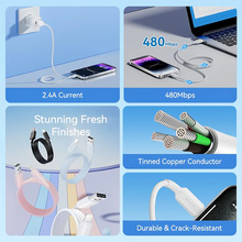 Кабель VENTION USB 2.0 Type-A to Lightning Male 2.4A 1m White (LAMWF)