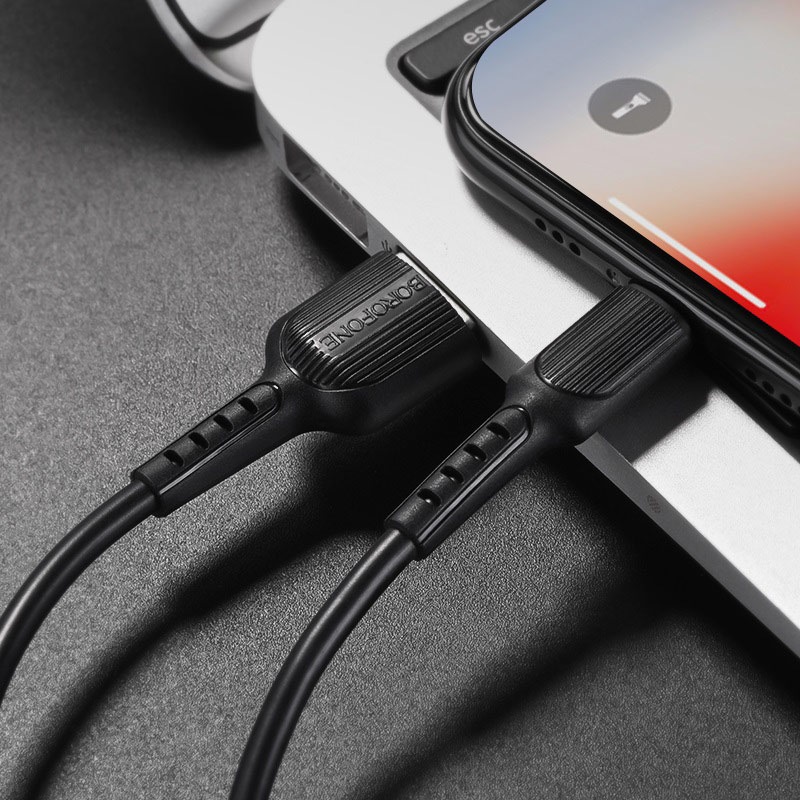 Кабель BOROFONE BX16 USB - Lightning 1м Black (BX16LB) Довжина 1